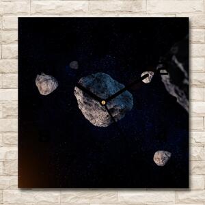 Ceas pătrat de perete din sticlă Meteora