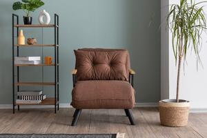 Atelier Del Sofa, Fotoliu extensibil Elmas maro deschis 67/78/78 cm