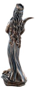 Statueta zeita norocului Fortuna cu Cornul Abundentei, 19 cm, finisaj bronz