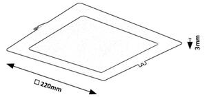 Corp de iluminat LED încastrat Rabalux 71231 SHAUN LED/18W/230V 22x22 cm negru