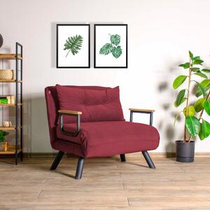 Atelier Del Sofa, Fotoliu extensibil Elmas bordo 67/78/78 cm