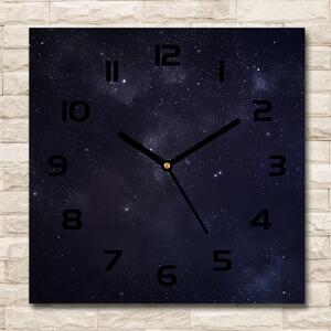 Ceas de sticlă pe perete pătrat Constelaţie