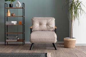 Atelier Del Sofa, Fotoliu extensibil Elmas crem 67/78/78 cm