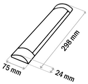 Corp de iluminat LED pentru corpuri de bucătărie QTEC LED/9W/230V 30 cm negru