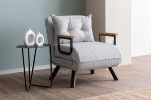 Atelier Del Sofa, Fotoliu extensibil Elmas gri 67/78/78 cm