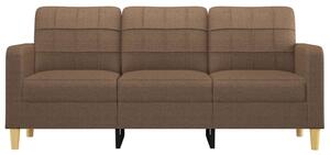 Canapea cu 3 locuri, maro, 180 cm, material textil