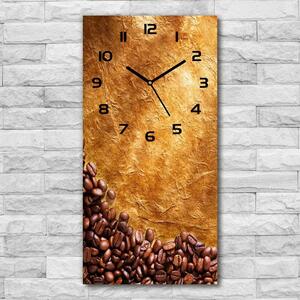 Ceas de sticlă pe perete vertical Boabe de cafea