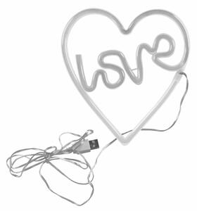 Decorațiune LED neon de perete LOVE LED/3W/3xAA roz