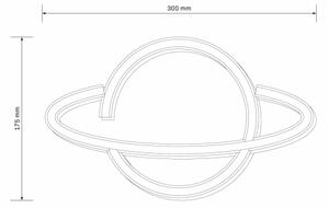 Decorațiune LED neon de perete PLANET LED/3W/3xAA albastru/galben