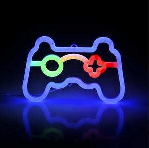 Decorațiune LED neon de perete GAME LED/3W/3xAA albastru