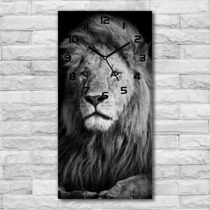 Ceas perete din sticlă dreptunghiular Portret de un leu