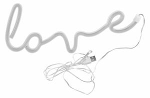 Decorațiune LED neon de perete LOVE LED/3W/3xAA roșu
