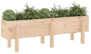 Strat înălțat de grădină, 121x30x38 cm, lemn masiv de pin