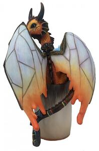 Statueta Dragonel Dragalas in corn de baut - Horned Dragon Stanley Morrison 17cm