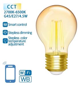 Bec LED dimabil Aigostar FILAMENT G45 E27/4,5W/230V 2700-6500K Wi-Fi