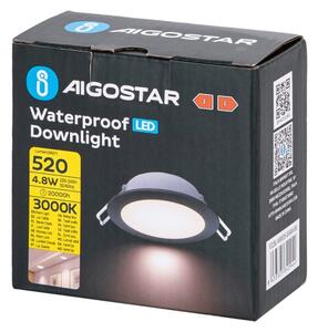 Corp de iluminat LED încastrat pentru baie Aigostar LED/4,8W/230V 3000K negru IP65