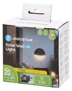 Aplică LED solară Aigostar LED/2W/1,2V negru 2700K IP44