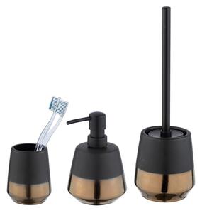 Set de accesorii de baie negru din ceramică Brandol – Wenko