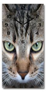 Ceas de sticlă pe perete vertical ochi de pisica