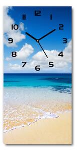 Ceas din sticlă dreptunghiular vertical plaja tropicala
