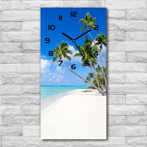 Ceas de sticlă pe perete vertical plaja tropicala
