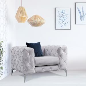 Atelier Del Sofa, Fotoliu Feray gri deschis 108/90/70 cm