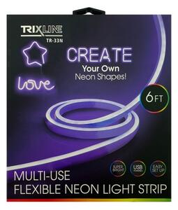 Bandă LED flexibilă NEON LED/5V 1,8 m mov