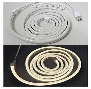Bandă LED flexibilă NEON LED/5V 1,8 m alb