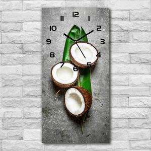 Ceas din sticlă dreptunghiular vertical Pe frunze de nucă de cocos