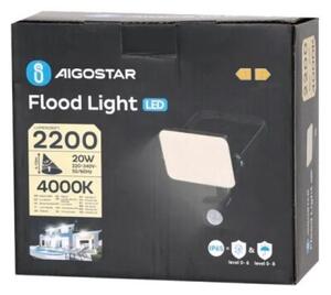 Proiector LED cu senzor Aigostar LED/20W/230V 4000K IP65 negru