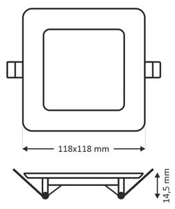 Lampă încastrată LED SQUARE LED/6W/230V 4200K