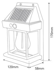 Aplică LED solară cu senzor LANTER LED/1W/3,7V IP44 alb