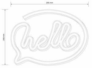 Decorațiune LED Neon perete HELLO 3W USB roz pr. 3xAA