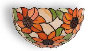 Brilagi - Aplică de perete Tiffany SUNFLOWER din vitralii, 1xE14/40W/230V