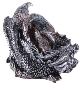 Statueta dragon Aaden - argintiu 10cm