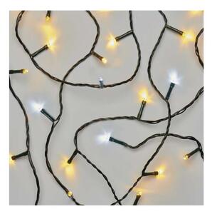 Ghirlandă LED pentru exterior, 80 LED, 2 moduri, 13 m, IP44, alb cald/alb rece