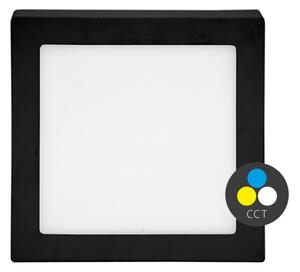 Ecolite LED-CSQ-CCT/12W/CR - Plafonieră LED RAFA 12W/230V negru