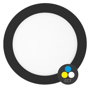 Corp de iluminat LED încastrat Ecolite LED-WSL-CCT/12W/CR LADA LED/12W/230V IP44 negru