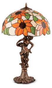 Brilagi - Lampă de masă Tiffany SUNFLOWER cu vitralii 1xE27/60W/230V