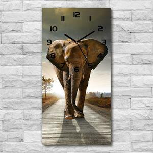 Ceas din sticlă dreptunghiular vertical elefant de mers pe jos