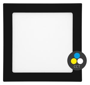Corp de iluminat LED încastrat Ecolite LED-WSQ-CCT/12W/CR RAFA LED/12W/230V IP44 negru