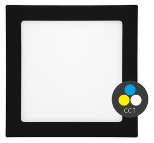 Corp de iluminat LED încastrat Ecolite LED-WSQ-CCT/6W/CR RAFA LED/6W/230V IP44 negru