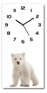 Ceas din sticlă dreptunghiular vertical Un urs polar