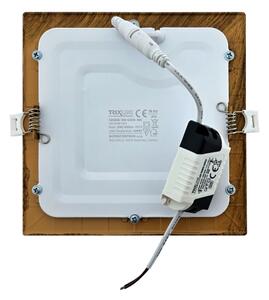Corp de iluminat LED încastrat SQUARE LED/12W/230V 4200K 16,8x16,8 cm maro