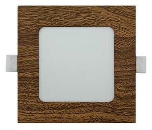 Corp de iluminat LED încastrat SQUARE LED/6W/230V 4200K 11,8x11,8 cm maro