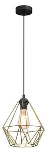 Lustră pe cablu BASKET 1xE27/60W/230V d. 25 cm auriu