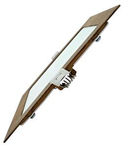 Corp de iluminat LED încastrat SQUARE LED/12W/230V 4200K 16,8x16,8 cm maro