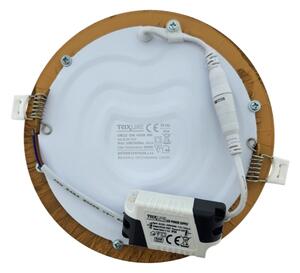 Corp de iluminat LED încastrat CIRCLE LED/12W/230V 4200K 16,7 cm maro