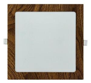 Corp de iluminat LED încastrat SQUARE LED/18W/230V 4200K 22x22 cm maro