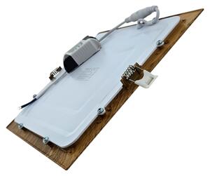 Corp de iluminat LED încastrat SQUARE LED/18W/230V 4200K 22x22 cm maro